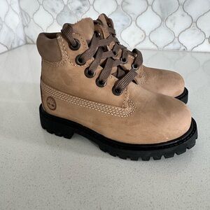 Timberland Light Brown Boots with Black Soles